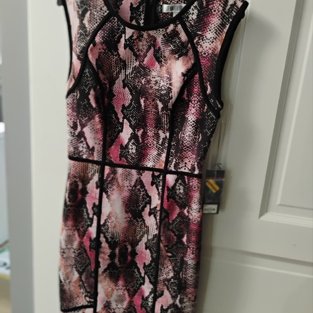 Pink and Black Mini Dress